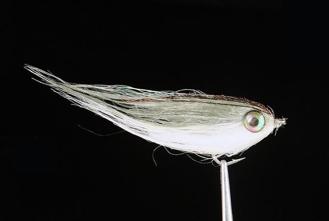 Bowen's Mandolin Minnow White/Grey 1/0