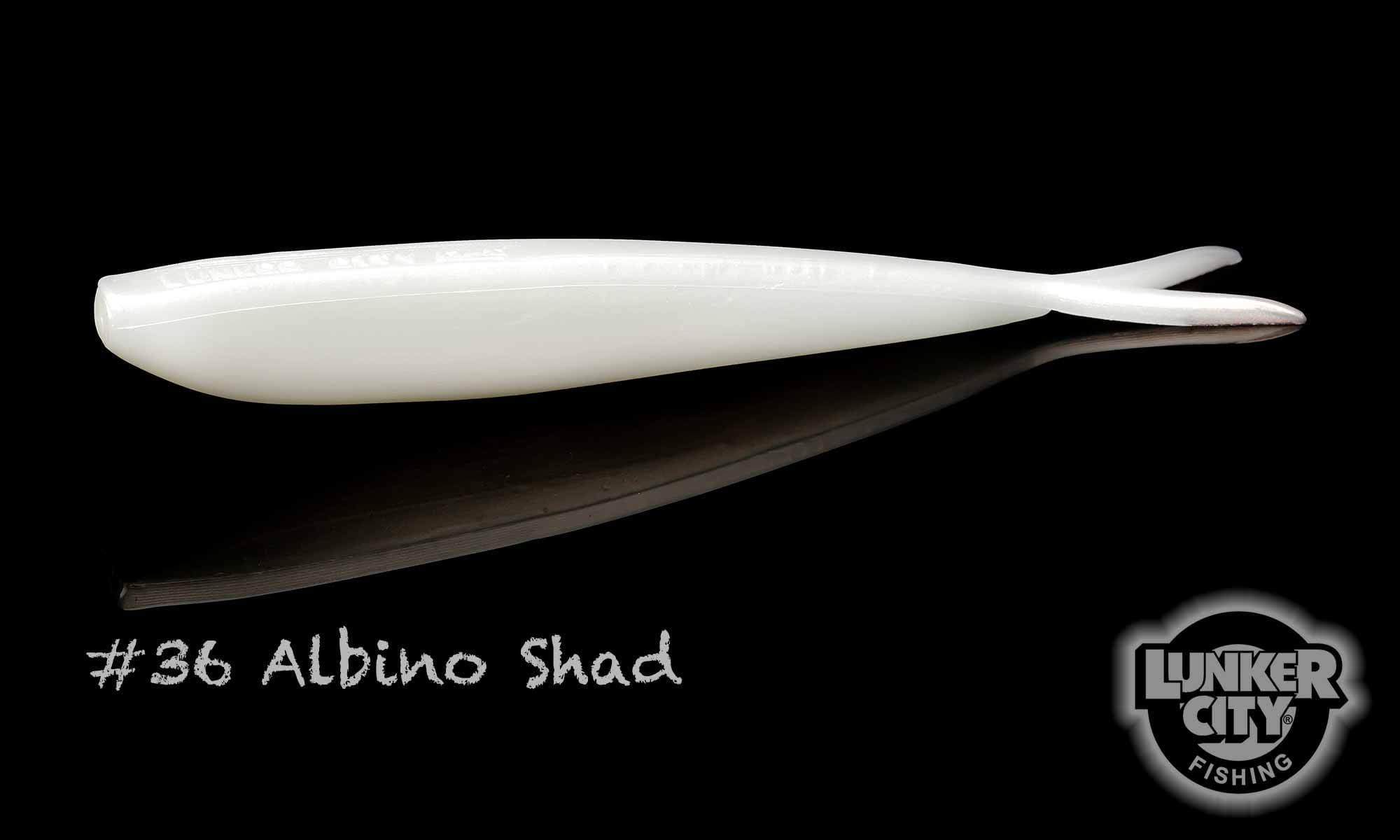 Lunker City Fin-S-Fish Albino Shad; 4 in.