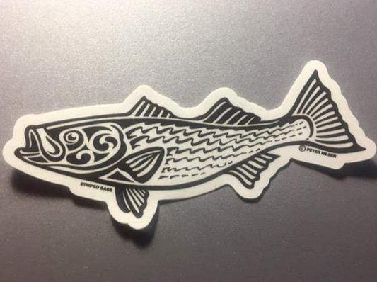Fish Stickers "Tribal Art" Striped Bass
