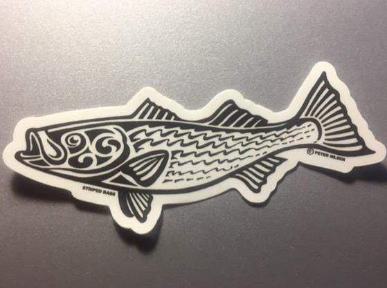 Fish Stickers &quot;Tribal Art&quot; Striped Bass