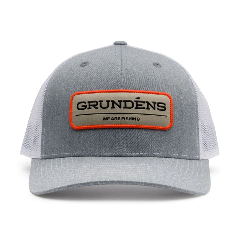 Grundens Always Fishing Trucker Hat We Are Fishing Trucker / Heather Grey / White