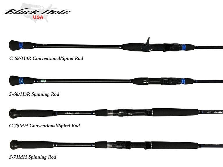 Black Hole USA Charter Special Conventional Rods (Spiral Wrapped)