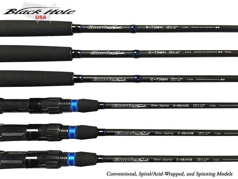 Black Hole USA Charter Special Conventional Rods (Spiral Wrapped)
