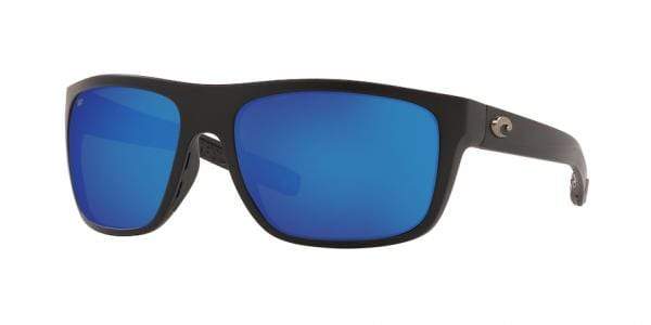 Costa Del Mar Broadbill Polarized Sunglasses (580P - Polycarbonate Lenses) Matte Black - Blue Mirror (BRB 11 OBMP)