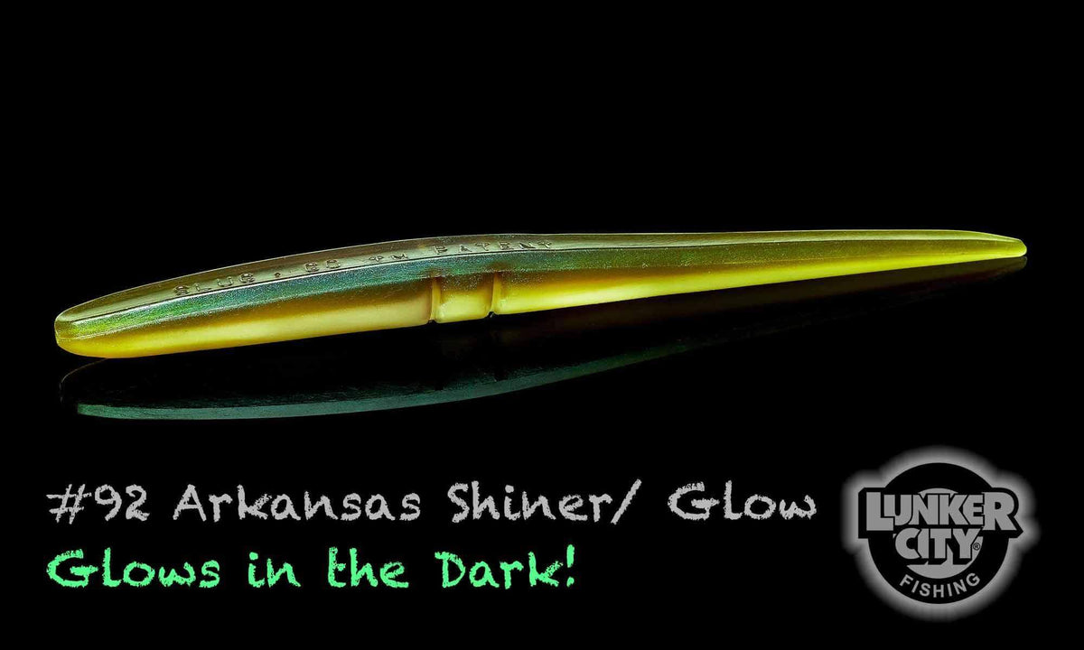 Lunker City Slug-Go 9&quot; - 8pk / Arkansas Shiner - Glow Belly