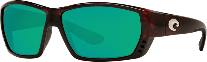 Costa Del Mar Tuna Alley Polarized Sunglasses (580P - Polycarbonate Lenses) Tortise Frame - Green Mirror 580P