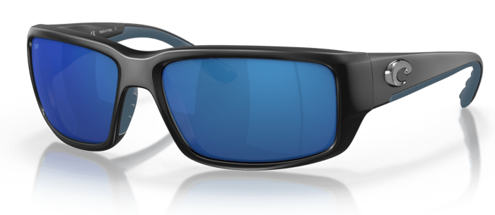 Costa Del Mar Fantail Polarized Sunglasses (580P - Polycarbonate Lenses) Matte Black Frame - Gray Mirror 580P