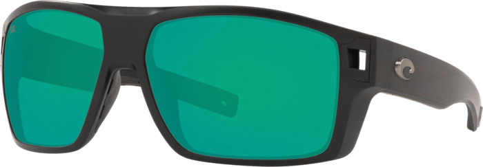 Costa Del Mar Diego Polarized Sunglasses (580G - Glass Lenses) Matte Black Frame - Green Mirror 580G