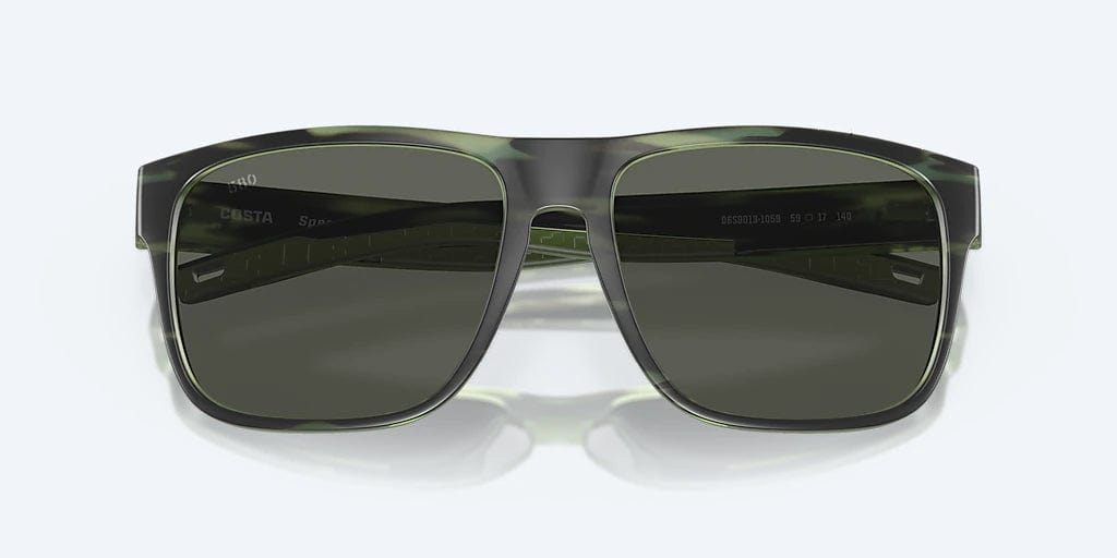 Costa Del Mar Spearo XL Polarized Sunglasses (580G - Glass Lenses) Matte Reef - Gray Mirror 580G