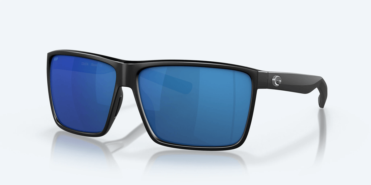 Costa Del Mar Rincon Polarized Sunglasses (580P - Polycarbonate Lenses) Matte Black - Blue Mirror 580P