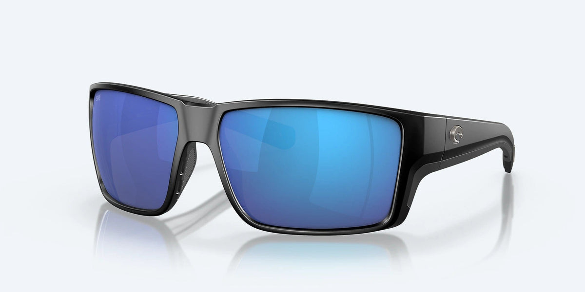 Costa Del Mar Reefton Pro Polarized Sunglasses (580G - Glass Lenses) Matte Black - Blue Mirror 580G