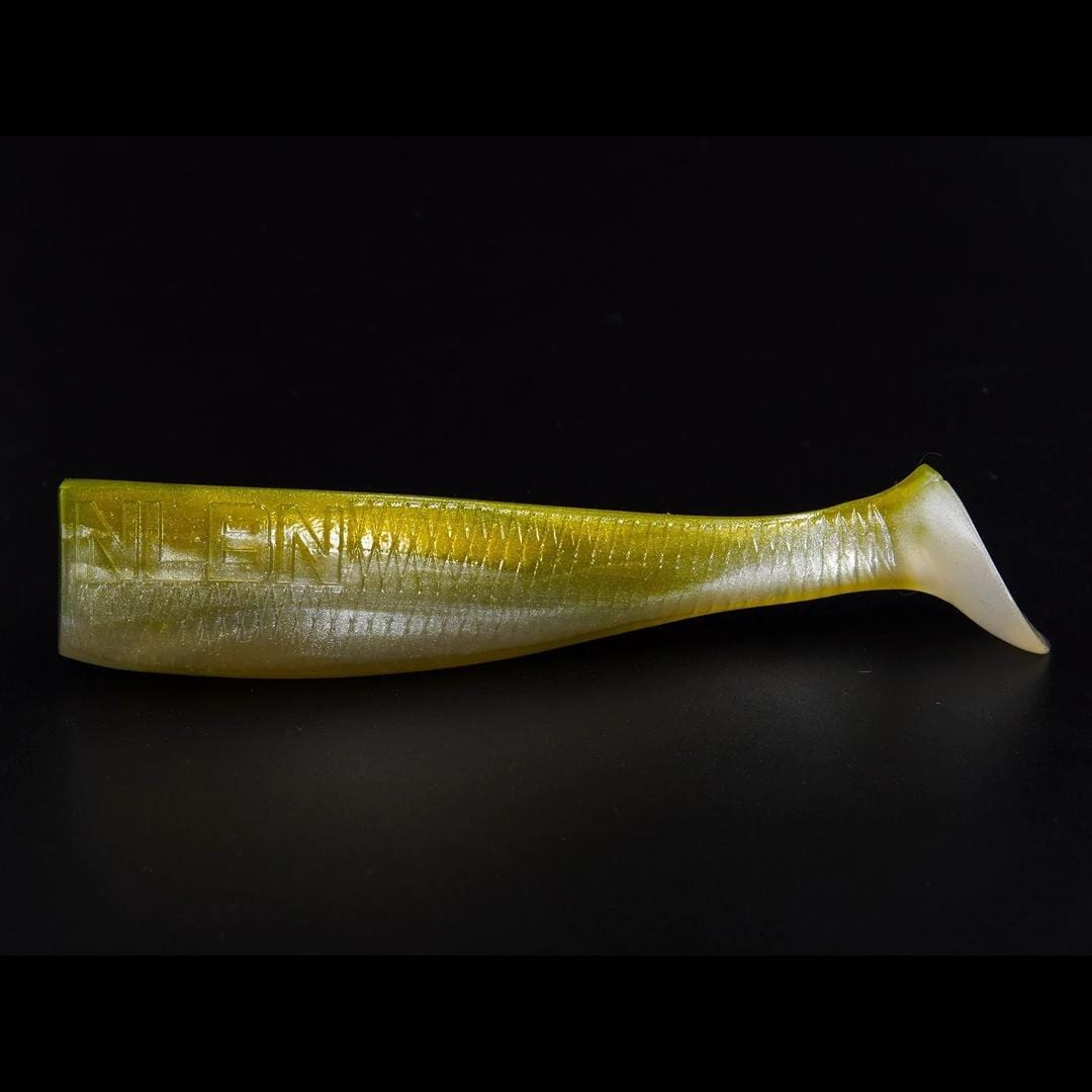 No Live Bait Needed 5" Paddle Tail Green Back