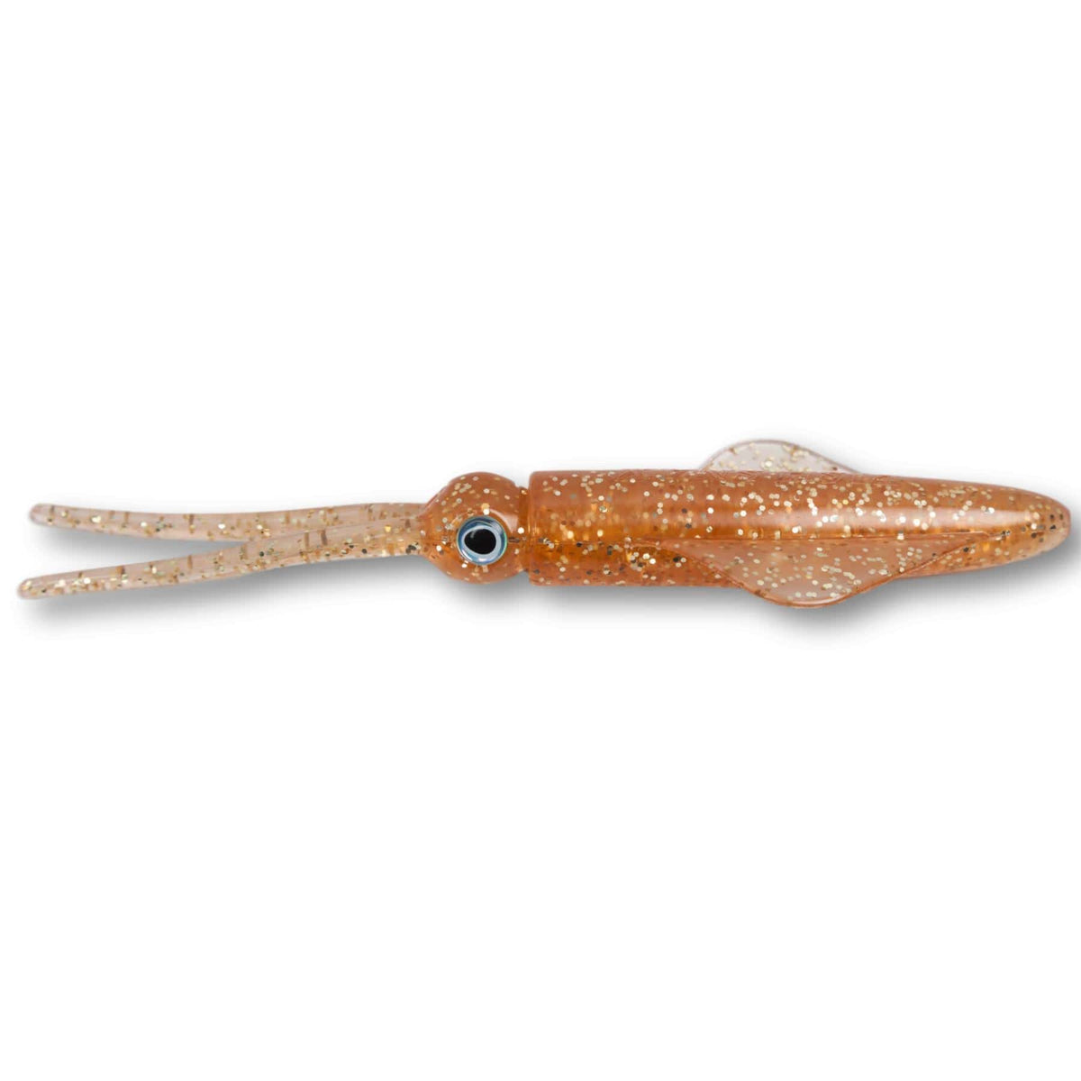 Fish Snax da’Squid 7 ½ inch Squid Imitation - 3 Pack Amber Gold Fleck