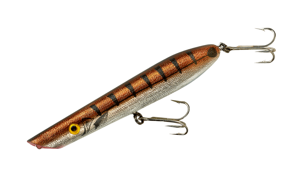 Cotton Cordell C66 Pencil Popper – 1 Oz Topwater Lure – Chrome/Blue Back
