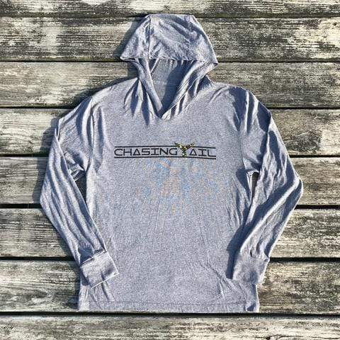 Chasing Tail Light Weight Hoodie Gray w/ Camo Tail / Medium