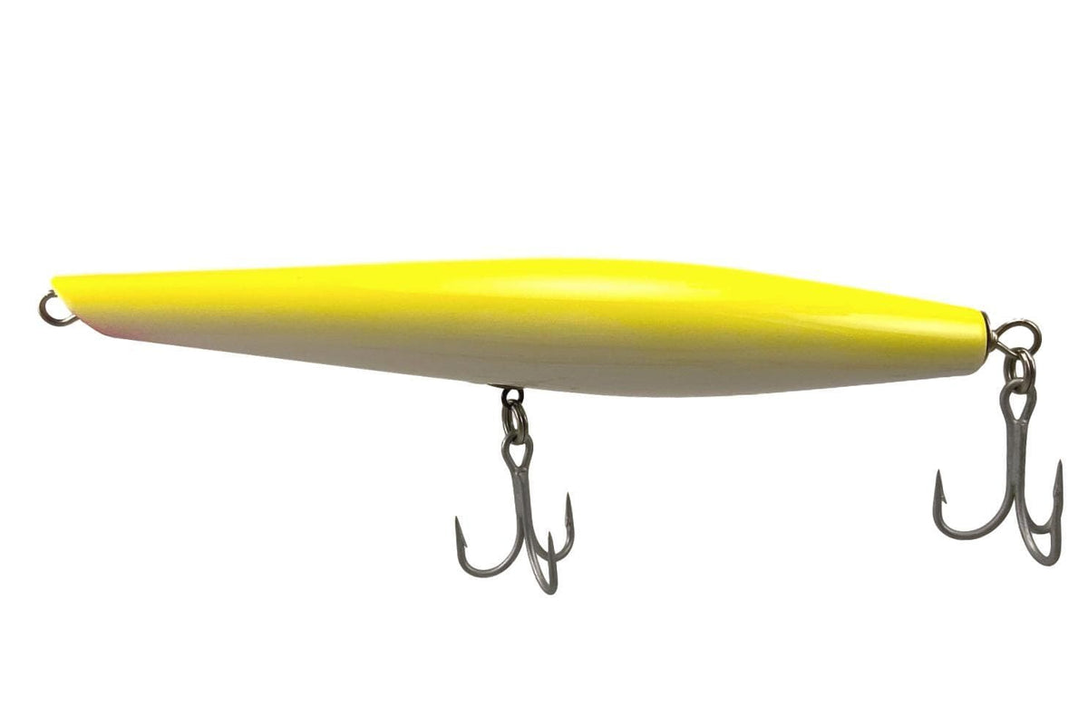 Left Hook Lures Kingpin Pencil Yellow/White