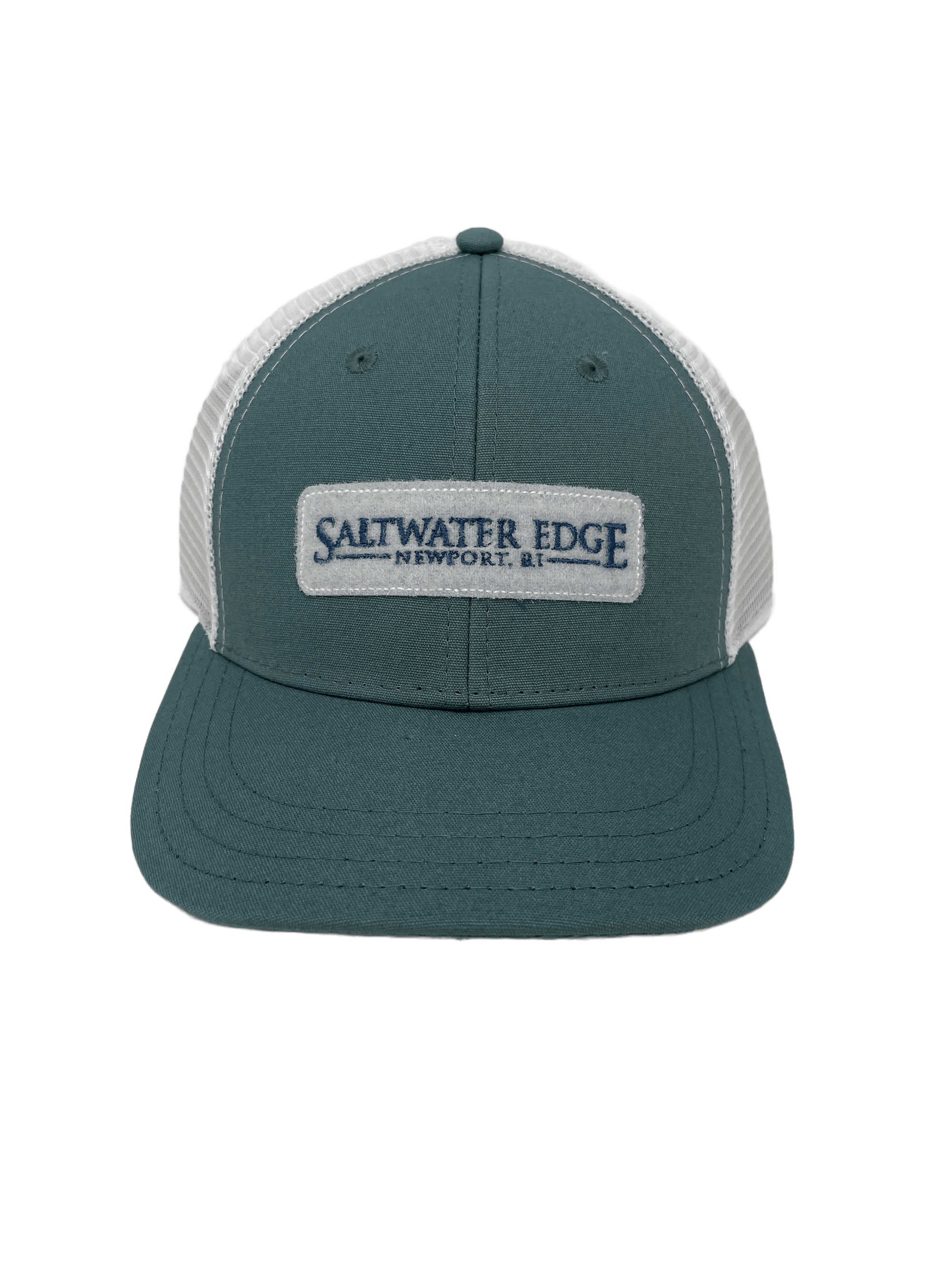 Nose to Tail Leather Patch Hat | Richardson Trucker in Grey-White