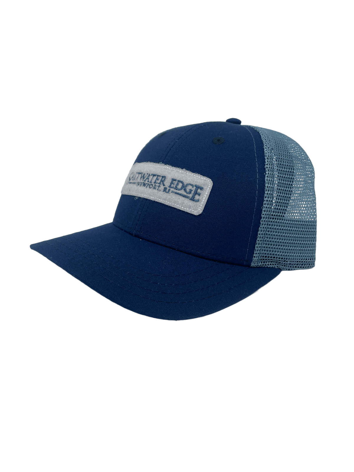 The Saltwater Edge Thames Street Patch Hat Navy Blue Mesh