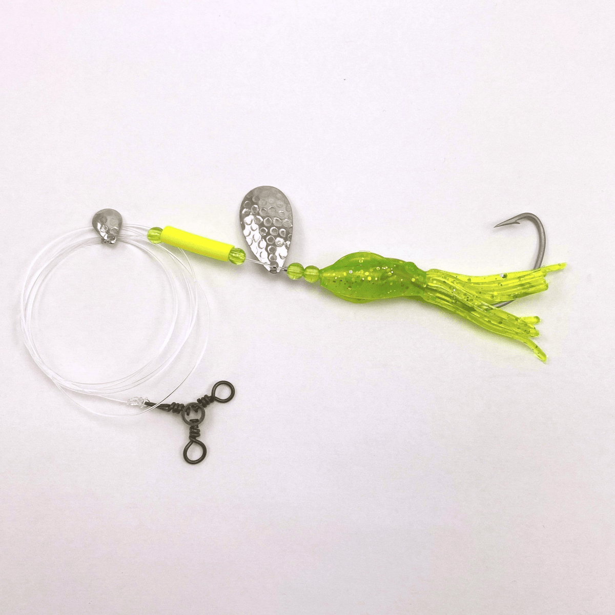 ThomCat Original 3-way Fluke Rig - 5/0 Hook Magnum Chartreuse