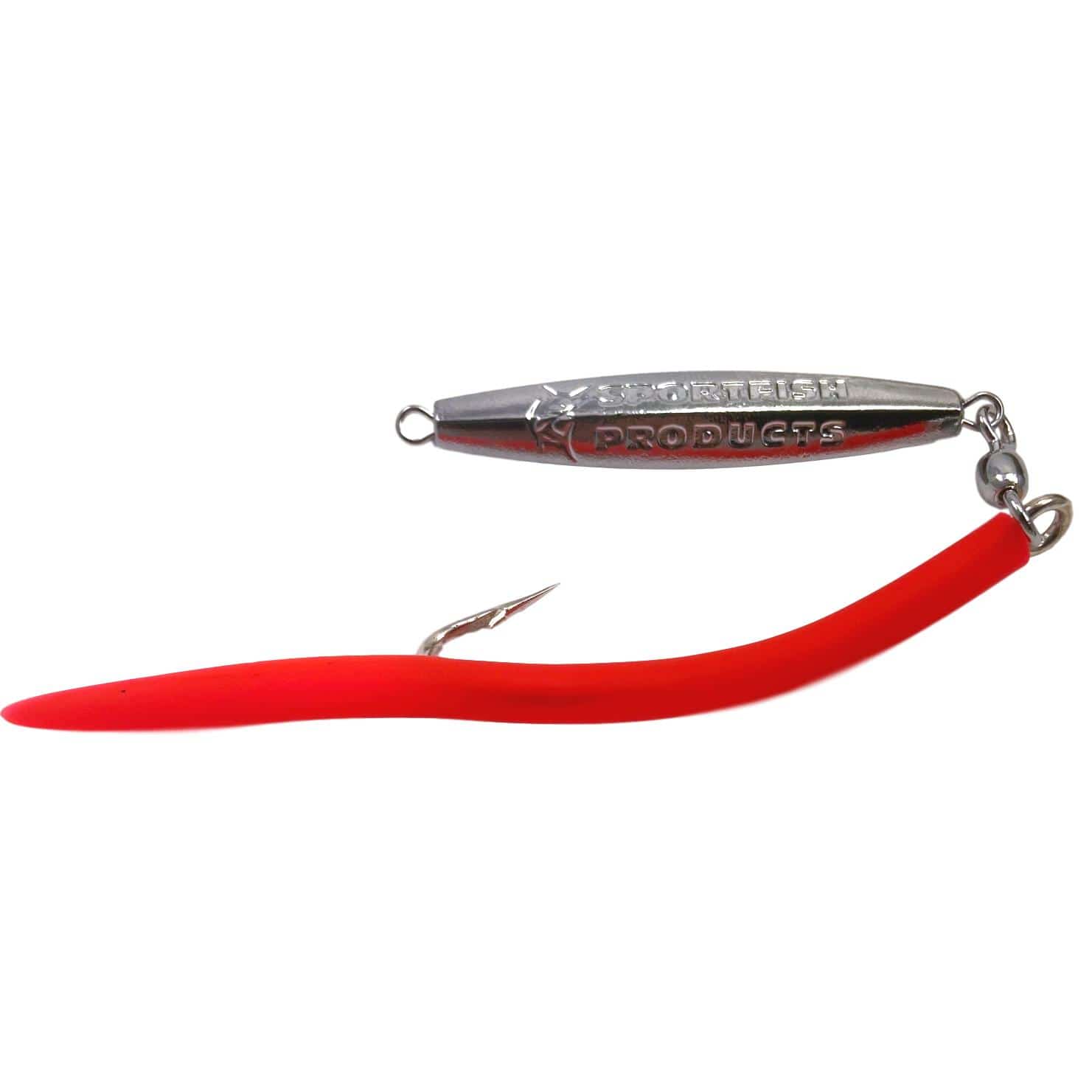 Sportfish Products Ava Jigs 1 oz - 6/0 / Bright Red Tube Tail