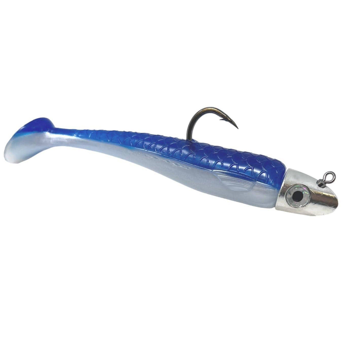 RonZ Z-Fin Big Game Series HD Rigged Sand Eel Blue and White