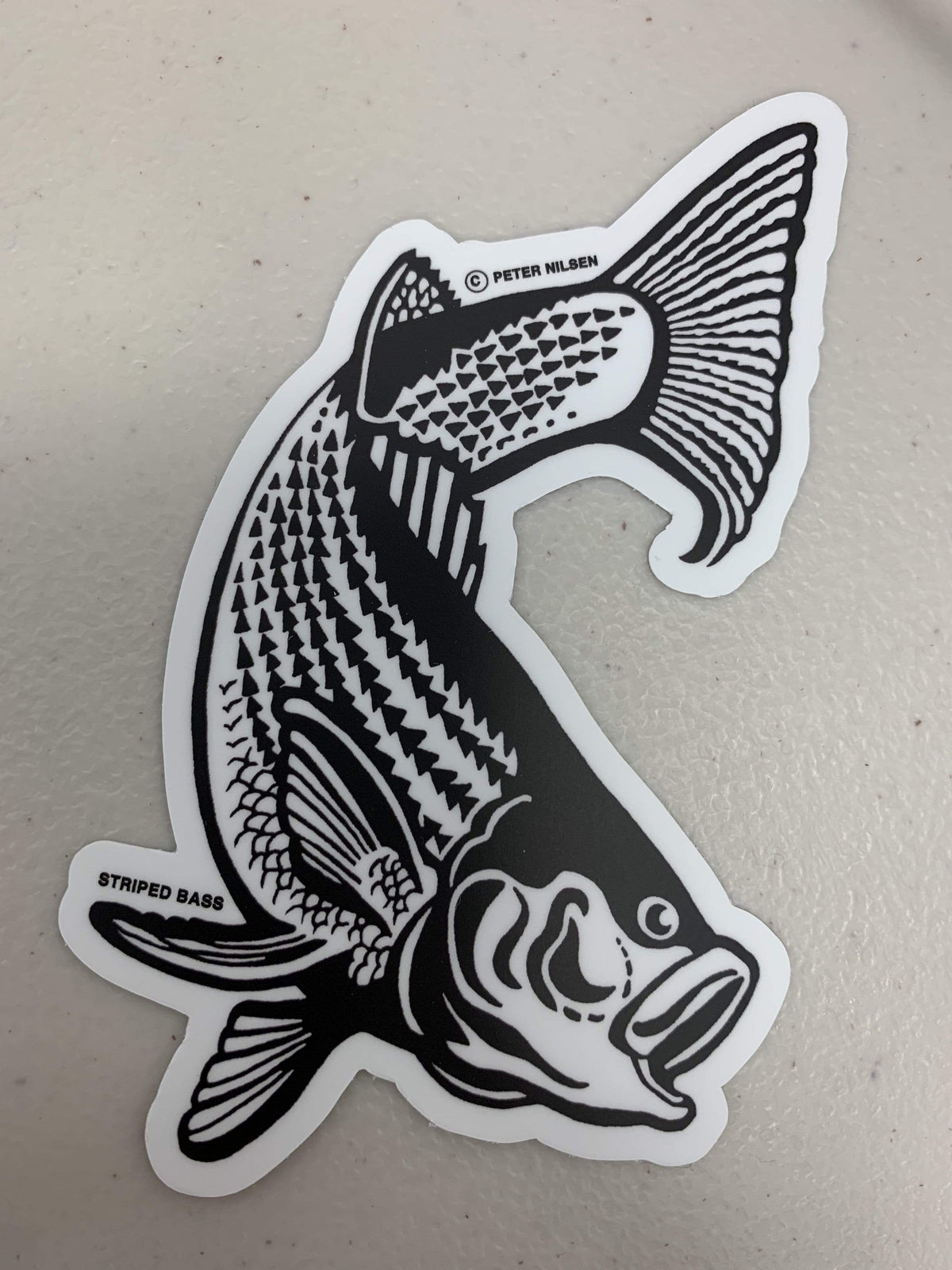Fish Stickers &quot;Tribal Art&quot; Striped Bass V2