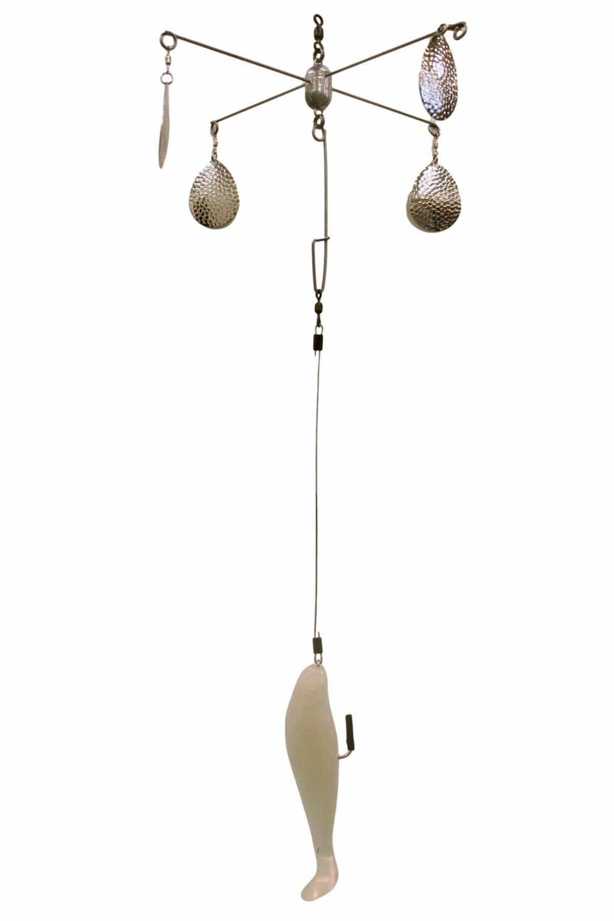 Born to Fish Lures - Kayak Umbrella Rigs Hammer Colorado Blade - White Shad