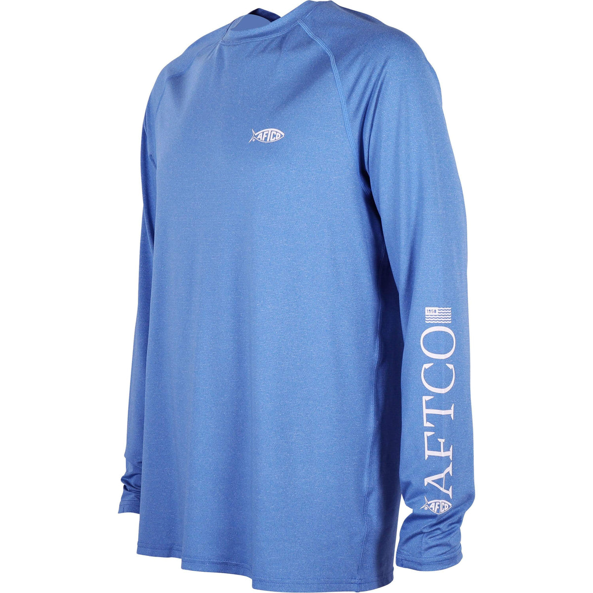 Aftco Yurei Airomesh LS Performance Shirt Nautical Blue Heather / Medium