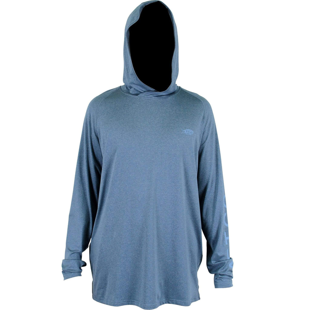 Aftco Samurai Sun Protection Hoodie Shirt Space Blue Heather / Medium