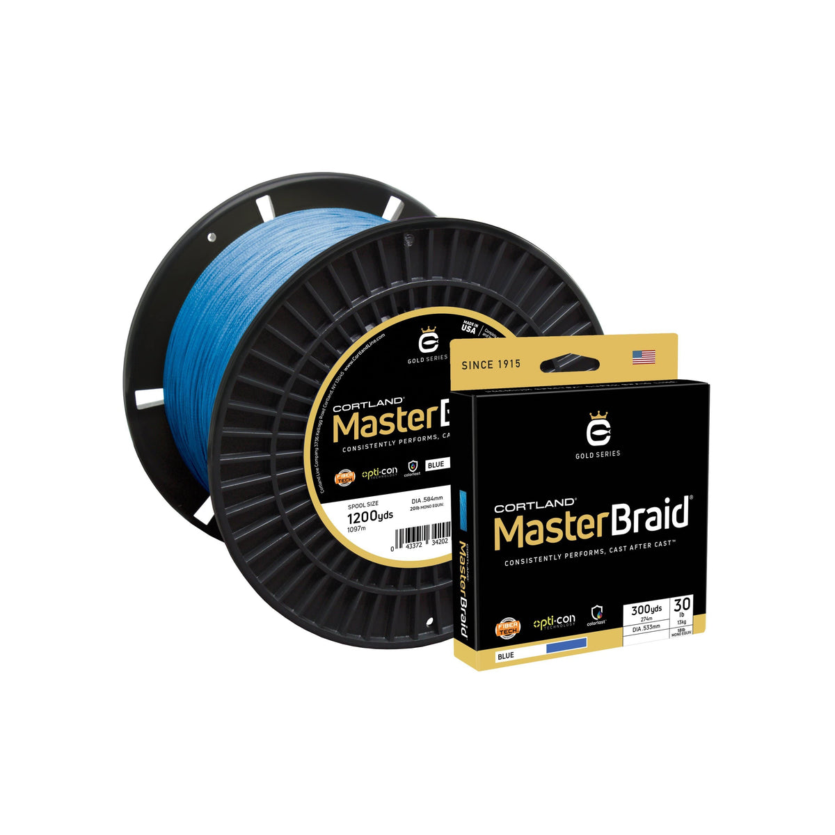 [BULK] Cortland Master Braid  - per yard (POS Sale ONLY) 10# / Blue