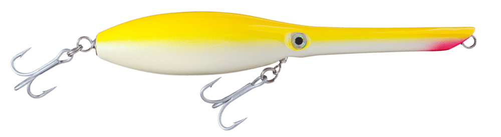 OutCast Lures Hybrid Pencil Poppers Small - 2 oz - 5.5" / Yellow/White