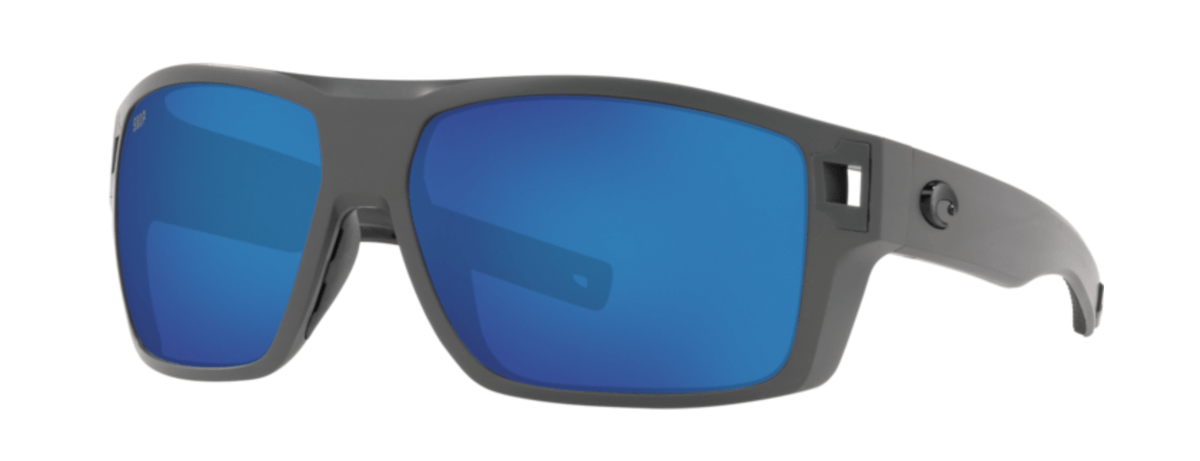 Costa Del Mar Diego Polarized Sunglasses (580P - Polycarbonate Lenses) Matte Gray - Blue Mirror (DGO 98 OBMP)