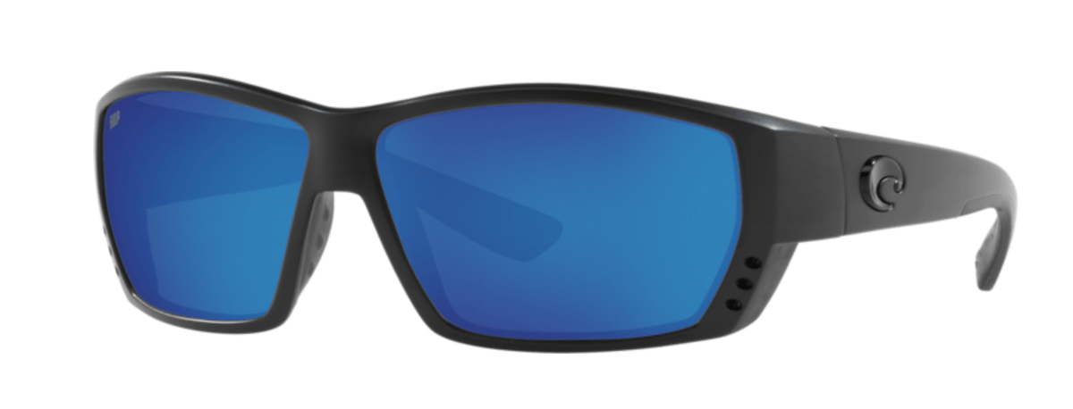 Costa Del Mar Tuna Alley Polarized Sunglasses (580P - Polycarbonate Lenses) Blackout - Blue Mirror (TA 01 OBMP)