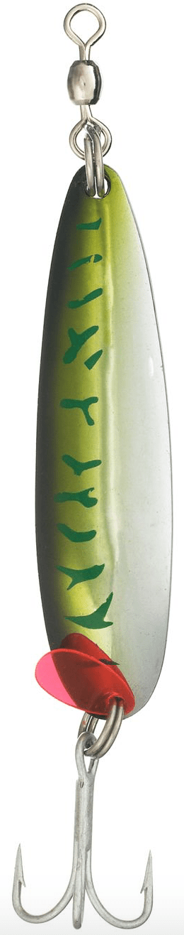 Luhr Jensen Krocodile Spoons Chrome/Green Mackerel / 012 - 1/2oz