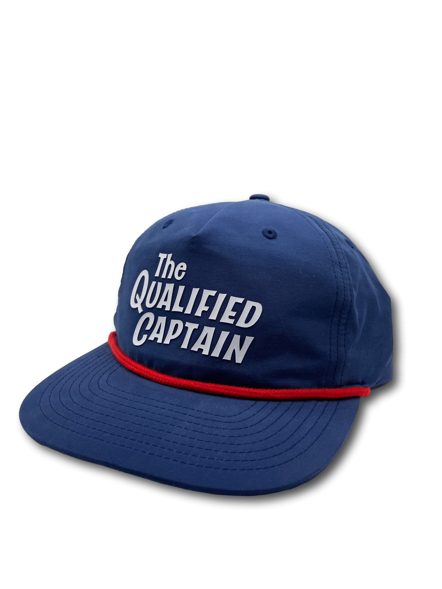 Qualified Captain Script Logo Hat Navy/Red
