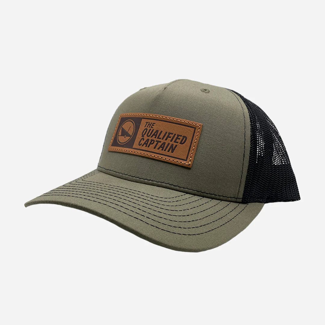 The Qualified Captain Maritime Patch Hat Loden/Black Trucker