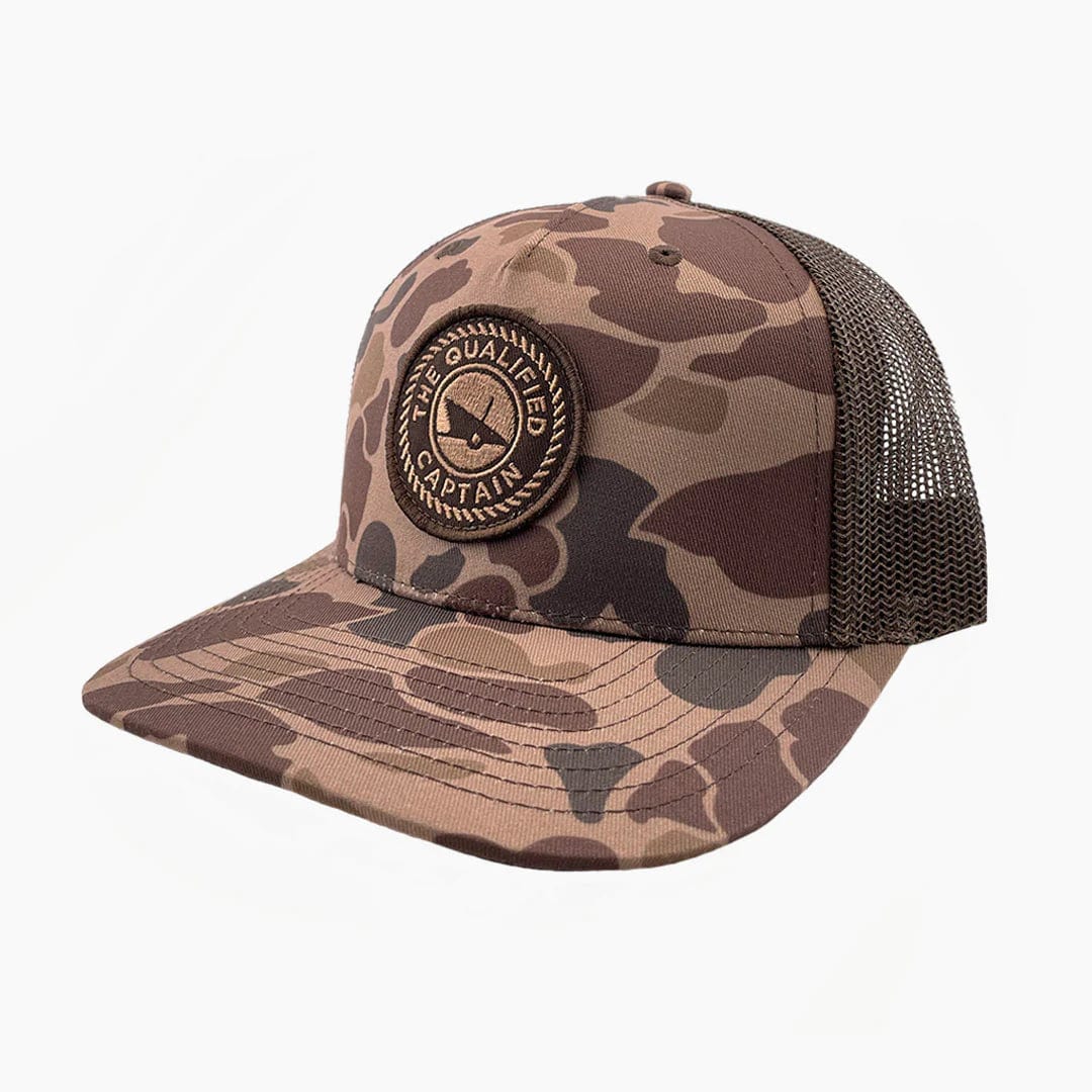 The Qualified Captain Duck Camo Embroidered Patch Trucker Hats