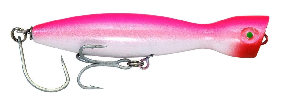 Super Strike Floating Little Neck Poppers 1 oz / Pink/White
