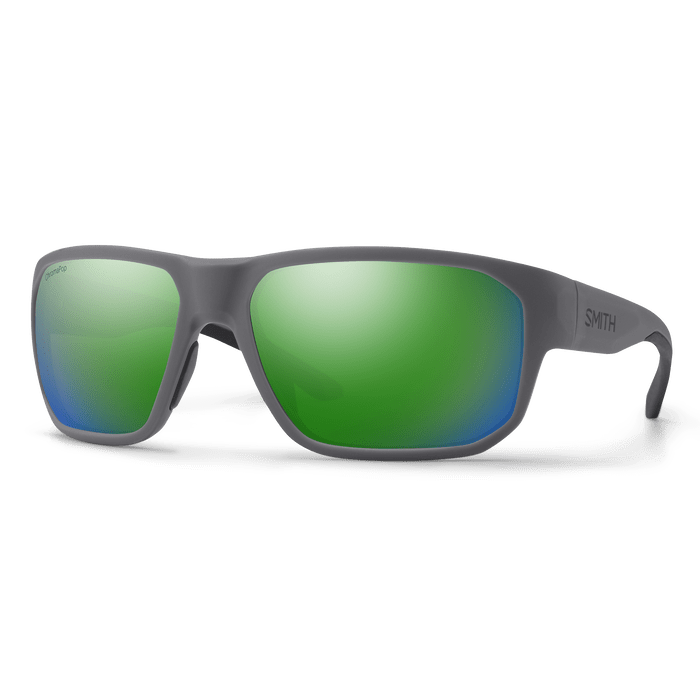 Smith Arvo Sunglasses Matte Cement + ChromaPop Polarized Green Mirror Lens