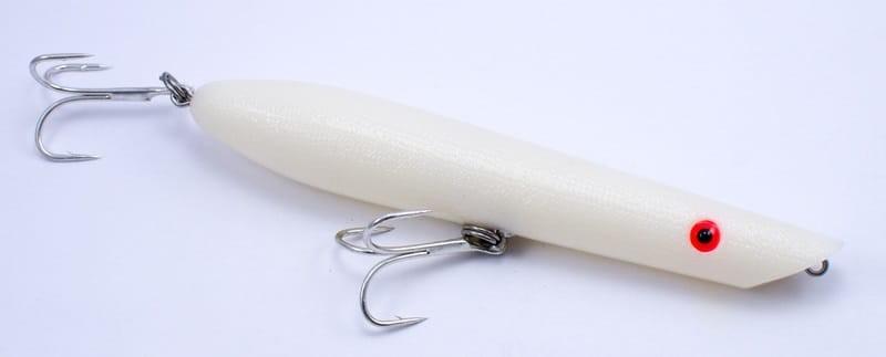 Cotton Cordell Pencil Popper Fishing Lure - Pearl/Blue - 6 in