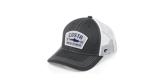 Costa del Mar Chatham Shark Twill Trucker Hat Navy
