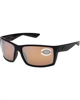 Costa Del Mar Reefton Polarized Sunglasses (580P - Polycarbonate Lenses) Blackout - Copper Silver Mirror 580P