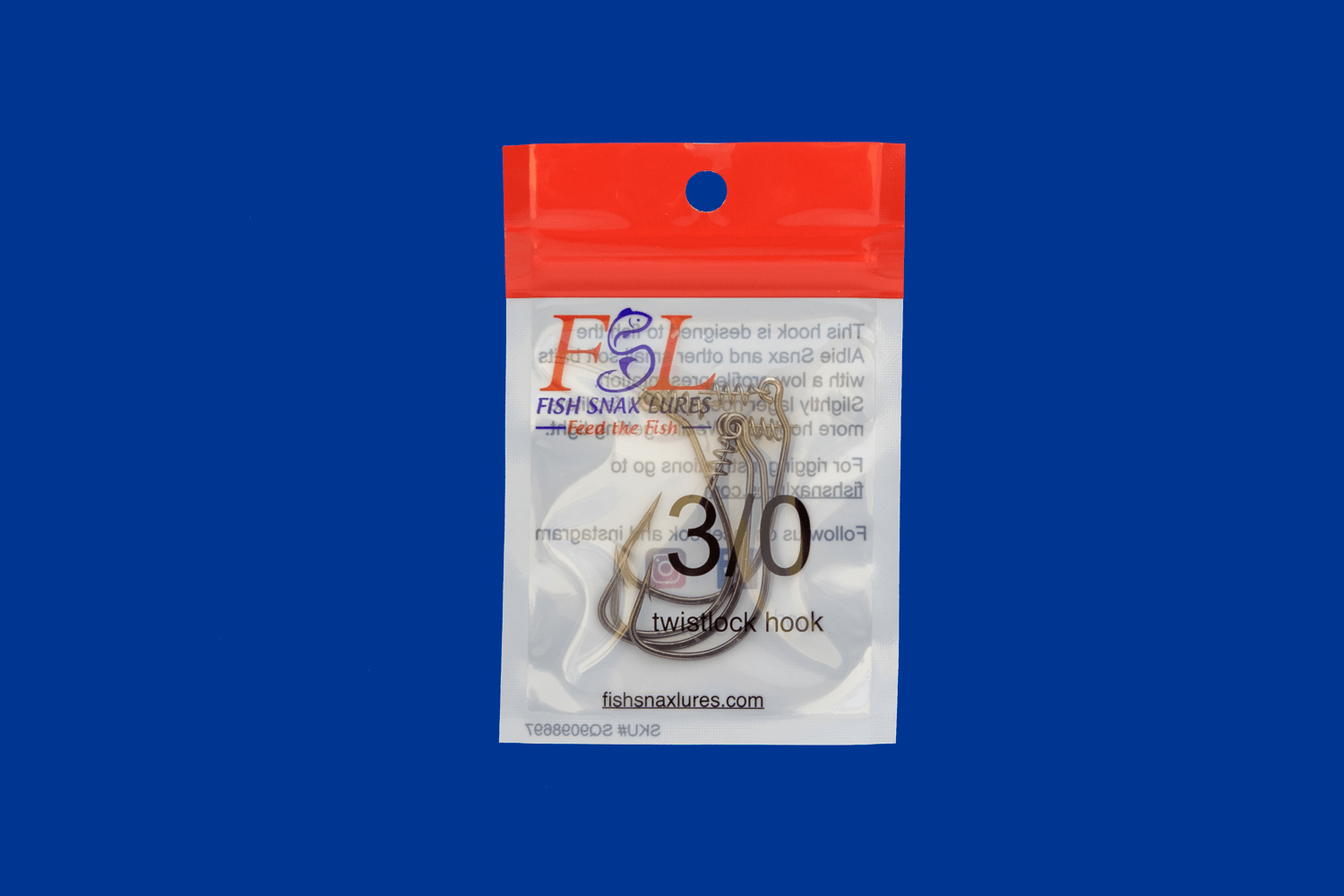 Fish Snax Twistlock Hooks 3/0 - 4 pack
