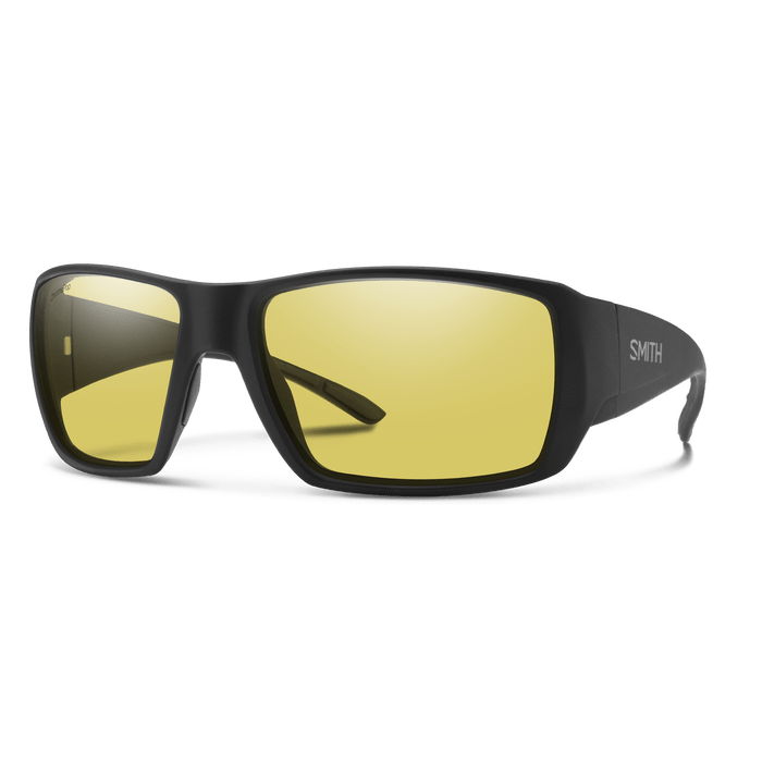 Smith Guide's Choice XL Matte Black + ChromaPop Polarized Low Light Yellow