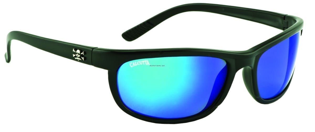 Calcutta Rockpile Sunglasses (Matte Black Frame/Blue Mirror)