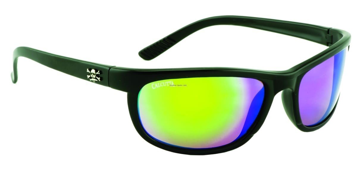 Calcutta Rockpile Sunglasses (Matte Black Frame/Green Mirror)