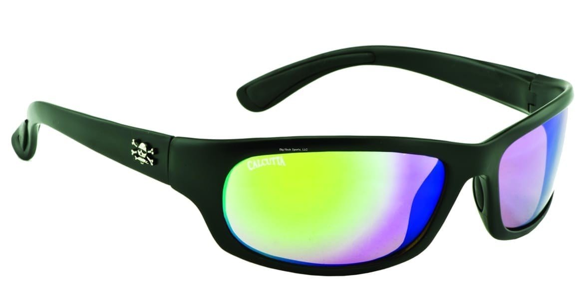 Calcutta Steelhead Sunglass (Matte Black Frame/Green Mirror Lens)