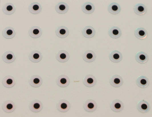 Adhesive Eyes 3/32" - 30pk / Silver Black #345