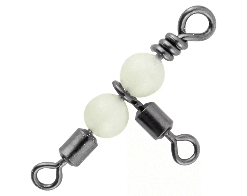 Tsunami Rolling T-Swivels with Glow Beads 1/0 - 150lb - 5pk