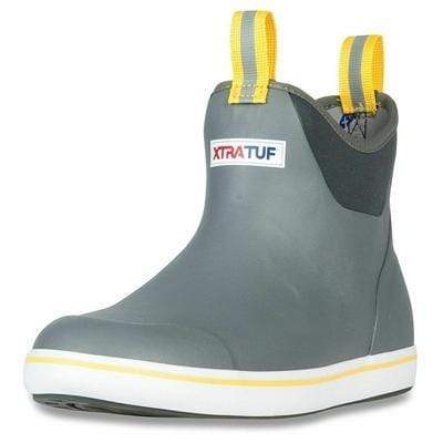 Xtratuf 6&quot; Ankle Deck Boots - Mens Gray/Yellow / 9